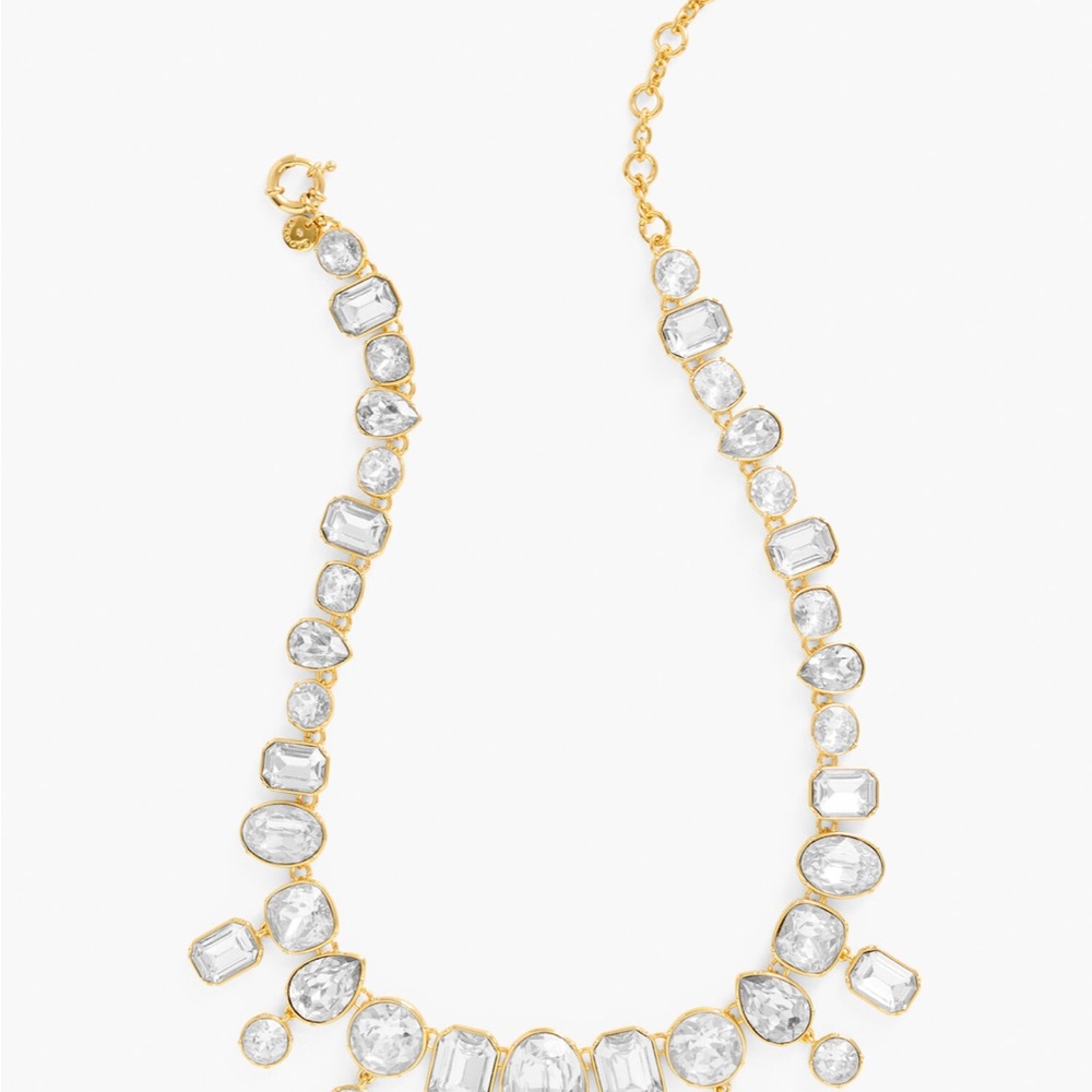 Talbots Gold Tone Crystal Statement Necklace | Co… - image 2